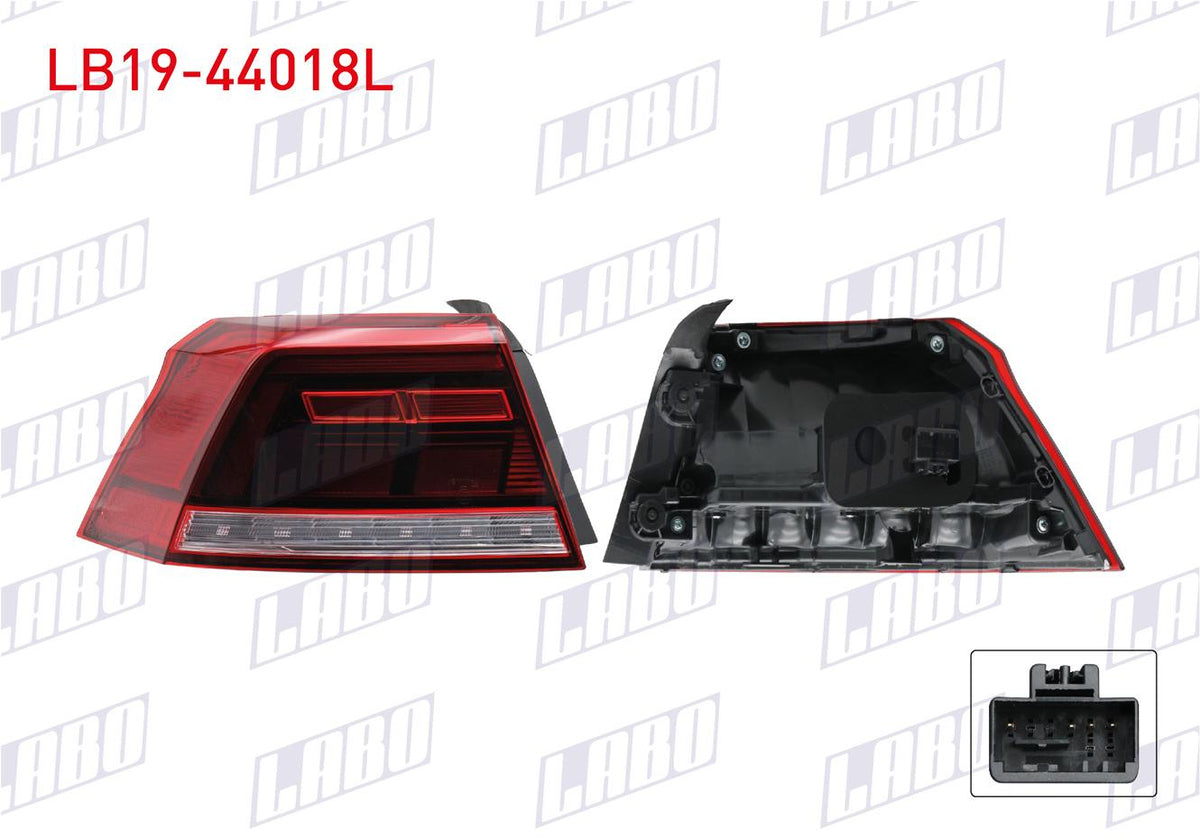 LABO LB19-44018L Tail Lamp Left Outer LED Volkswagen Passat 8.5 2020 — Tail, Signal & Reflectors