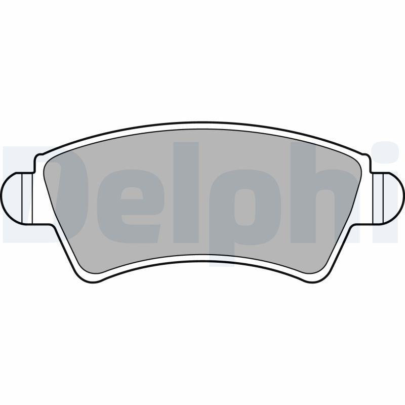 Delphi LP1846 Front Brake Pads - Low-Metallic Material for Various Models