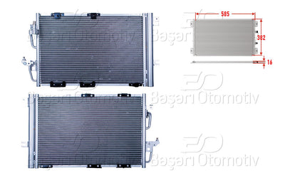 Wisco 2143106-00 A/C Condenser 585X382x16 Opel Astra H Zafira B 1.2 1.6 1.6 Lpg 1.8 2.2 04 > — Condensers & Evaporators