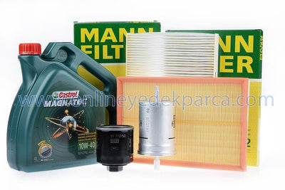 Mann Volkswagen Polo 1.4 BBY - BBZ - BKY Maintenance Kit with Castrol Oil — Maintenance & Service Kits