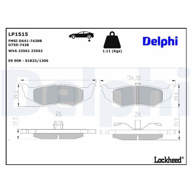 Delphi LP1515 Brake Pad — Brake Pads