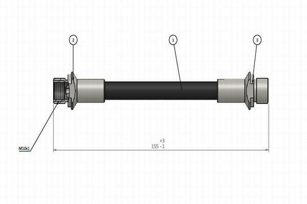 CAVO Brake Hose Rear - Toyota Auris 1.4 06+ — Brake Hydraulics