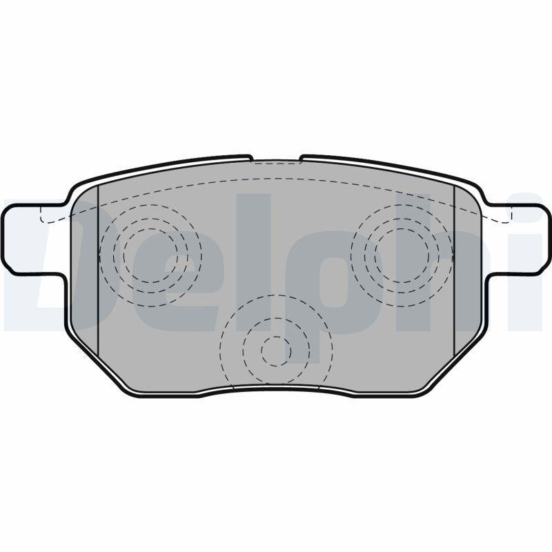 Delphi LP2105 Brake Pad Rear Toyota Corolla 07-12 Corolla 13- Auris 07-12 Verso 2009- Yaris 1.0 1.3 05- Gasoline — Brake Pads