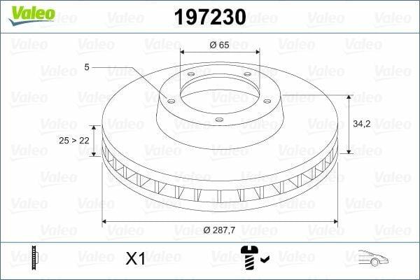 VALEO 197230 Brake Discs - Premium Performance for VW Polo 1.4 16V-1.4 TDI — Brake Rotors & Drums