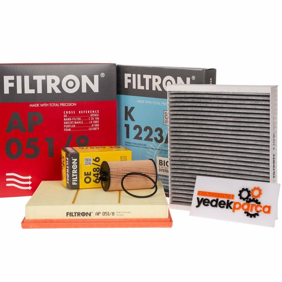 Filtron Opel Astra J 1.6 Gasoline Maintenance Filter Set - Includes Oil, Air, and Cabin Filters — Maintenance & Service Kits