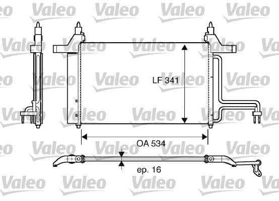 VALEO A/C Condenser - Compatible with Stilo 1.4, 1.6, 1.9 JTD — Condensers & Evaporators