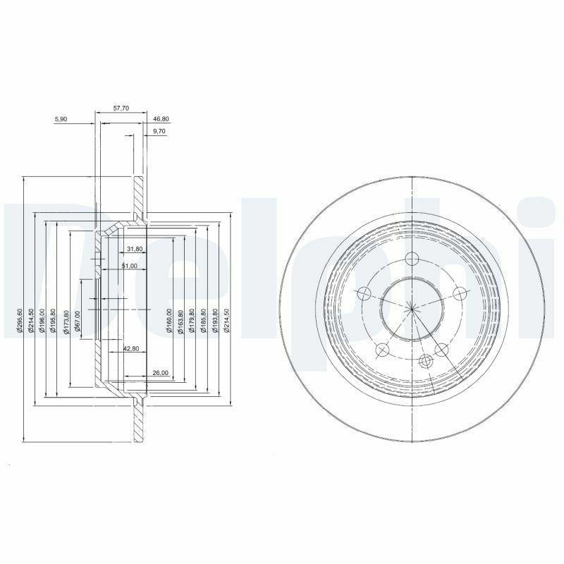 Delphi BG3969 Brake Disc for Viano (W639) — Brake Rotors & Drums