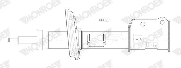 Monroe G8693 Shock Absorber Jeep Compass 17-20-Right Front