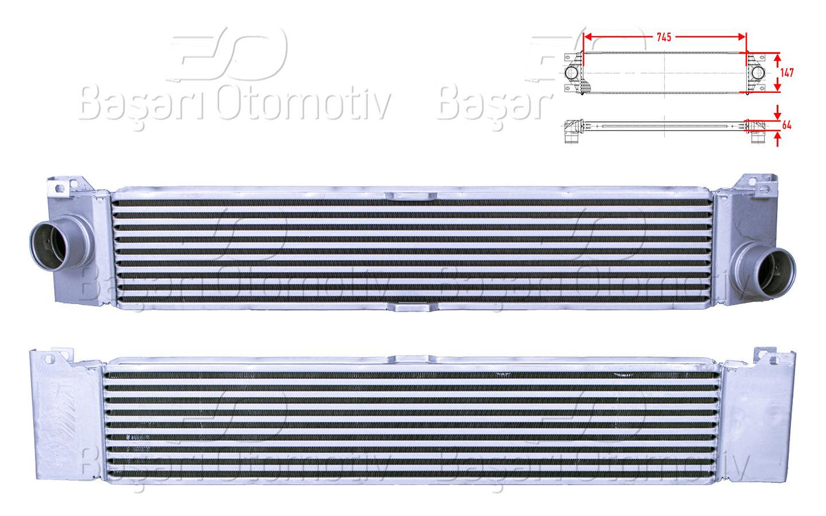 Wisco 3113819-00 Turbo Radiator (Intercooler) 745X147x64 Citroen Jumper Fiat Ducato Peugeot Boxer 2.2 HDi — Radiators & Fans