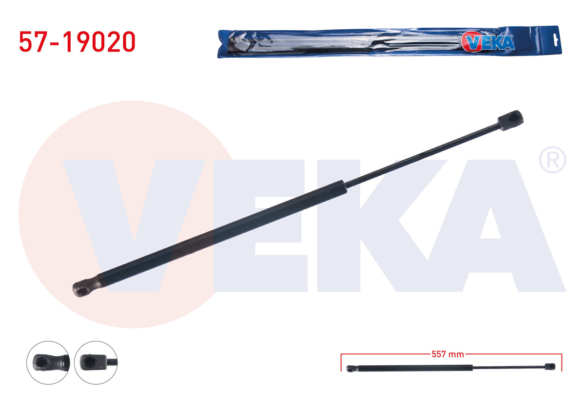 Veka 57-19020 Trunk Gas Strut 557mm / 500N Ford Fusion 2002-2010 — Support Rods & Struts