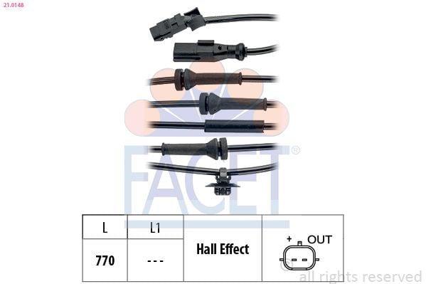 FACET ABS Sensor Front for Kangoo III — Brake Sensors & ABS