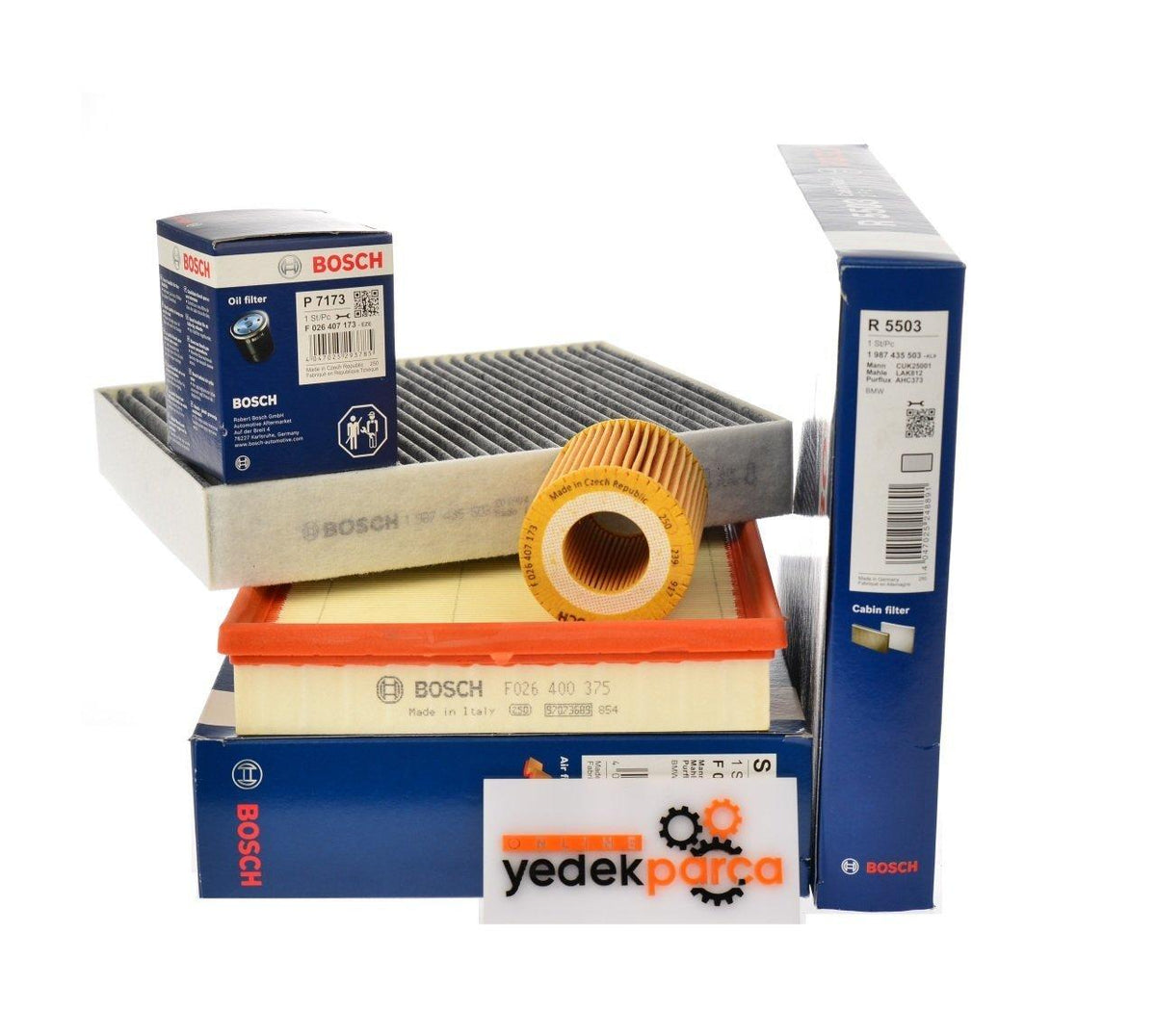 Bosch BMW F30 320i Maintenance Filter Set - Oil, Air & Cabin Filters — Maintenance & Service Kits