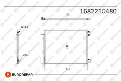 Eurorepar 1682210480 A/C Condenser Megane IV / Talisman / Scenic IV 1.2-1,5-1.6 15 — Condensers & Evaporators