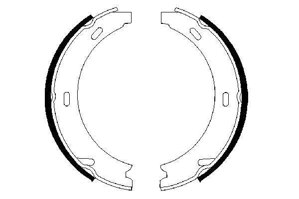 Bosch 0986487344 Brake Pad Rear (Park Brake Pabucu) Mercedes W210/W140/W220 93-05 — Brake Pads
