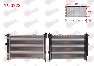 Veka 16-3223 Water Radiator Mechanical Opel Astra F 1.4i A-T 1991-1998 — Radiators & Fans
