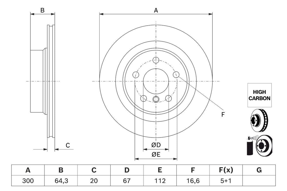 Bosch 0986479J70 *2 Brake Disc Rear BMW G20 18 > — Brake Rotors & Drums