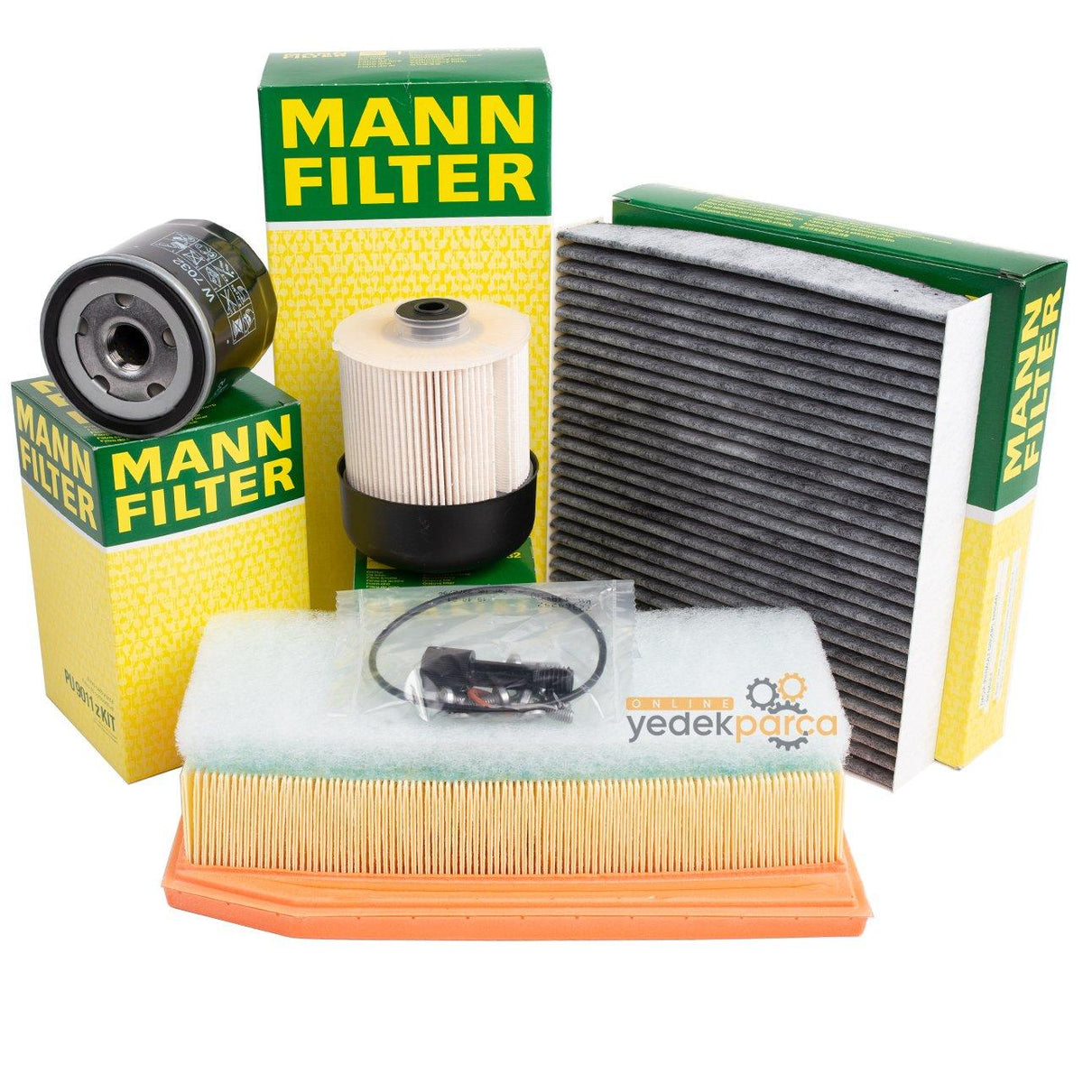 Mann Oil Filter and Service Kit for Dacia Logan MCV 2013 - Includes Air, Oil — Maintenance & Service Kits