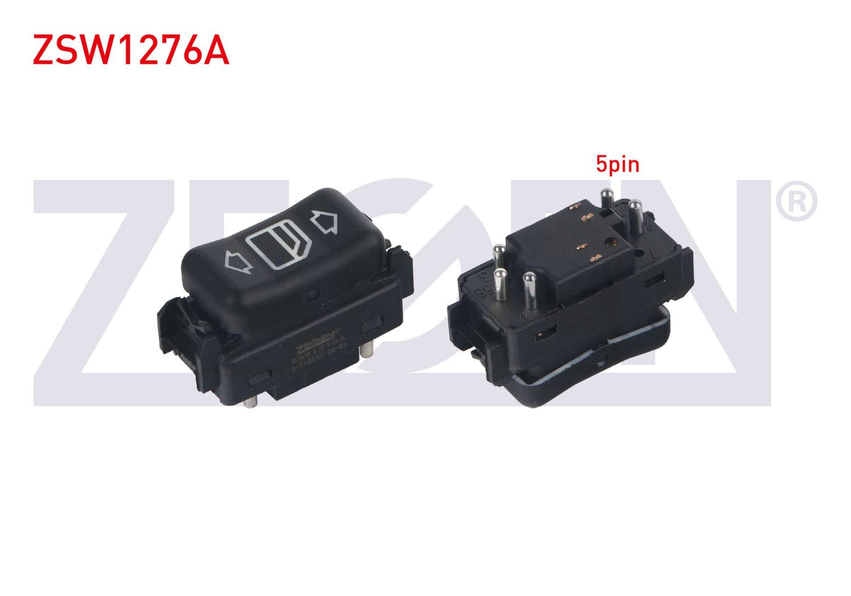 Zegen ZSW1276A Glass Release Switch Single 5 Pin Mercedes E Series (W124)-S Series (W126) 1981-1995 — Switches & Relays