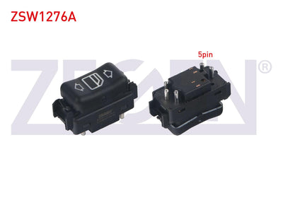 Zegen ZSW1276A Glass Release Switch Single 5 Pin Mercedes E Series (W124)-S Series (W126) 1981-1995 — Switches & Relays
