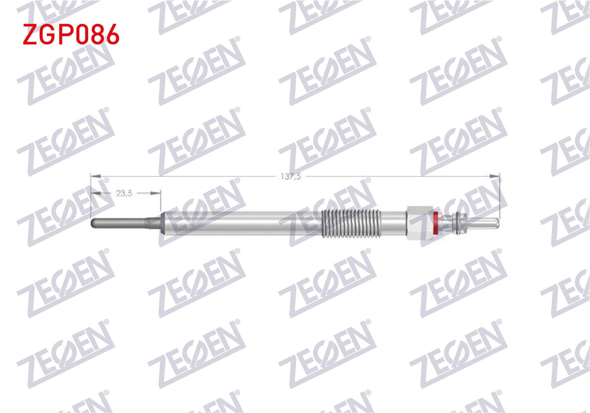 Zegen ZGP086 Glow Plug 4,4V Opel Astra J 1.7 CDTi 2011-2015 / Corsa D 1.7 CDTi 2009-2014 / Meriva B 1.7 CDTi — Coils & Plugs