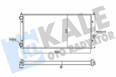 KALE Radiator 348240 for 1992-1999 Golf III & Vento - Aluminum & Plastic Cooling System — Radiators & Fans