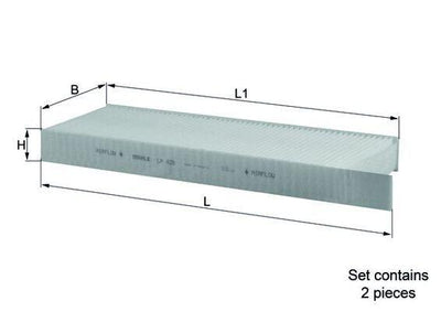 Mahle LA428-S Cabin Air Filter Peugeot 3008 5008 Partner Tepee Rifter Expert Citroen Berlingo Opel Comb — Air & Cabin Filters