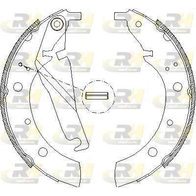 ROADHOUSE 4173.00 Brake Shoe Set — Brake Cables & Hardware