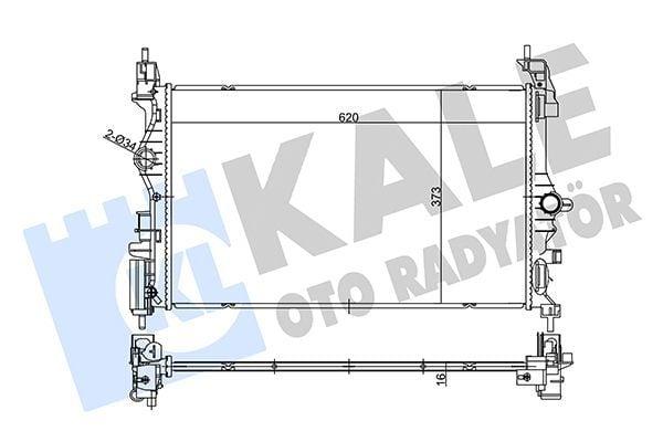 Kale Motor Water Radiator 357260 - Cooling Radiator for Adam-Corsa Models — Radiators & Fans