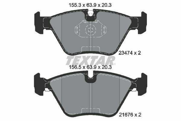 TEXTAR 2347402 Brake Pads - Front Set for E-46 M-3