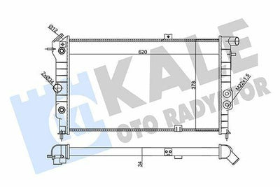 Kale Radiator 356860 - 34mm For Opel Vectra A & Calibra A — Radiators & Fans