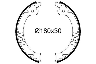 Valeo 564266 Brake Drum Brake Pad Chrysler Voyager IV 00 > 08 — Brake Pads