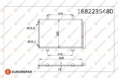 Eurorepar 1682235480 Radiator 97-00 — Radiators & Fans