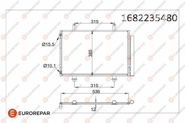 Eurorepar 1682235480 Radiator 97-00 — Radiators & Fans