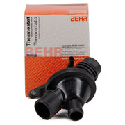 behr complete thermostat for bmw x1 e84 front view, behr thermostat installed in bmw x1 e84, behr thermostat packaging Behr Complete Thermostat for BMW X1 E84 - Fits BMW 16i with N20 Engine | OEM Quality Behr BMW X1 E84 Complete Thermostat behr, thermostat, bmw-x1-e84, complete-thermostat, car-parts, engine-parts, automotive, replacement-parts, bmw-enumeration, ai-generated