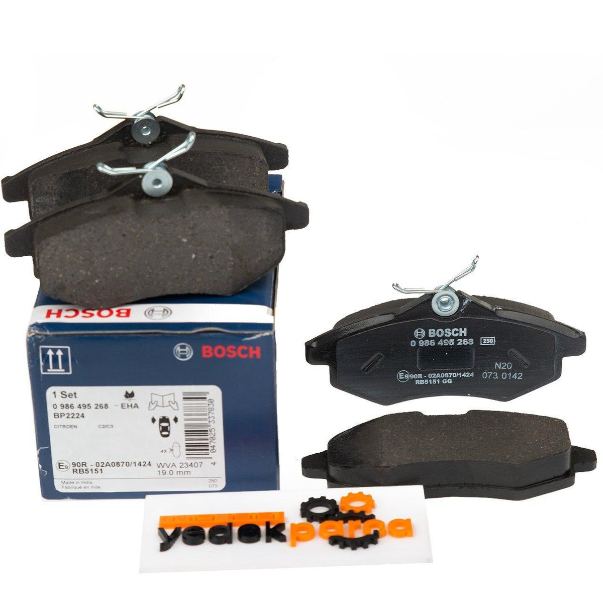Bosch Citroen C2 Front Brake Pad Set - German Quality — Brake Pads