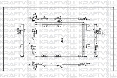 Kraftvoll 08060102 A/C Condenser Astra H Zafira B A16xer Radiator — Condensers & Evaporators