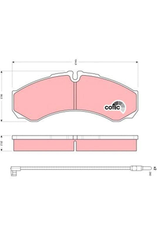 TRW GDB1609 Brake Pad Rear Front Renault Master II Box (Fd) Master II Platformchassıs (Edhdud) Mascott — Brake Pads