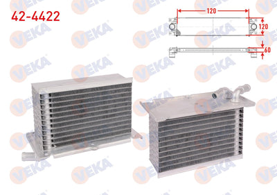 Veka 42-4422 Turbo Radiator (Intercooler) Volkswagen Golf VI 1.2 — Radiators & Fans