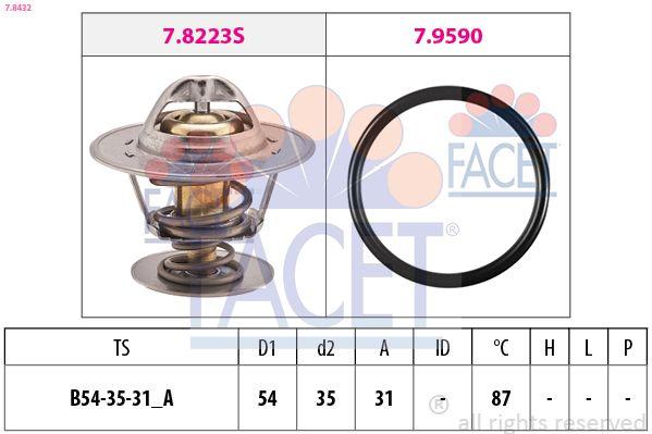 Facet 7.8432 Thermostat (87°) A6 2.0 94 97 Escort 1,6D 84 85 Cordoba Toledo Golf I 1.6 / 1.8 94 99