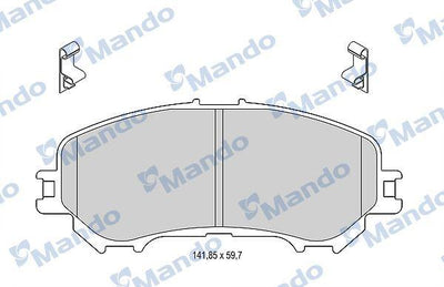 Mando MBF015287 Front Brake Pad Nissan Qashqai J11 Body 2013- X-Trail 2014- Renault Kadjar 2015- — Brake Pads