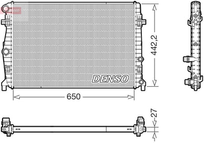 Denso DRM32058 Motor Su Radiator Polo Taigo T-Cross A1 Arona Ibiza Fabia Scala Kamiq 18- 1.0 TSI 1.6Tdi Dk — Radiators & Fans