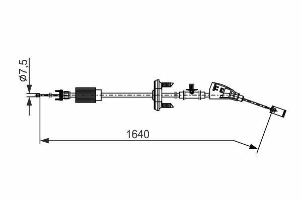BOSCH El Brake Cable Front 10-Pt. 3008 - Precision Engineered — Brake Cables & Hardware