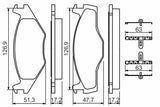 BOSCH Front Brake Pad Set - 0986494057 for Polo 94-99, Cordoba 94-99 & Ibiza 93-02 — Brake Pads