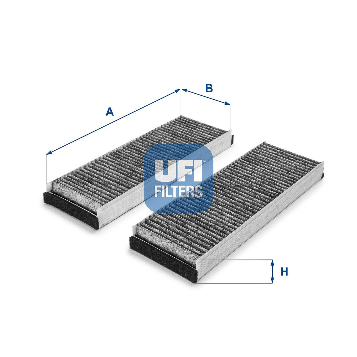 Ufi 54.153.00 Cabin Air Filter with Carbon Twin Audi A6 02-2.0-2.7-3.0 TDI — Air & Cabin Filters