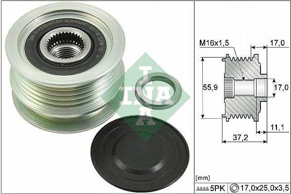 Valeo Alternator Pulley 535011610 - 120Ah for 1998-2007 Clio — Starting & Charging