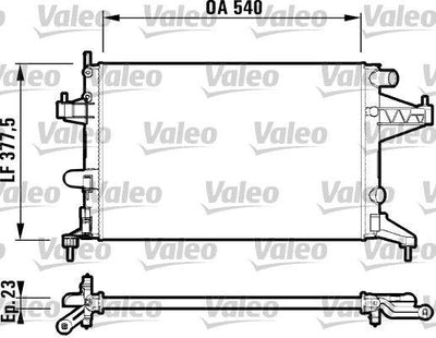 Valeo 732826 Motor Water Radiator (with A/C) Z14xe Corsa C — Radiators & Fans