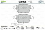 VALEO 670996 Brake Pads - Front Brake Kit for Audi A4, A5, Q5