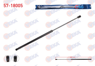 Veka 57-18005 Trunk Gas Strut 600mm / 670N Citroen Nemo 2007-/ Fiat Fiorino (225) 2007-/ Peugeot Bipp — Support Rods & Struts