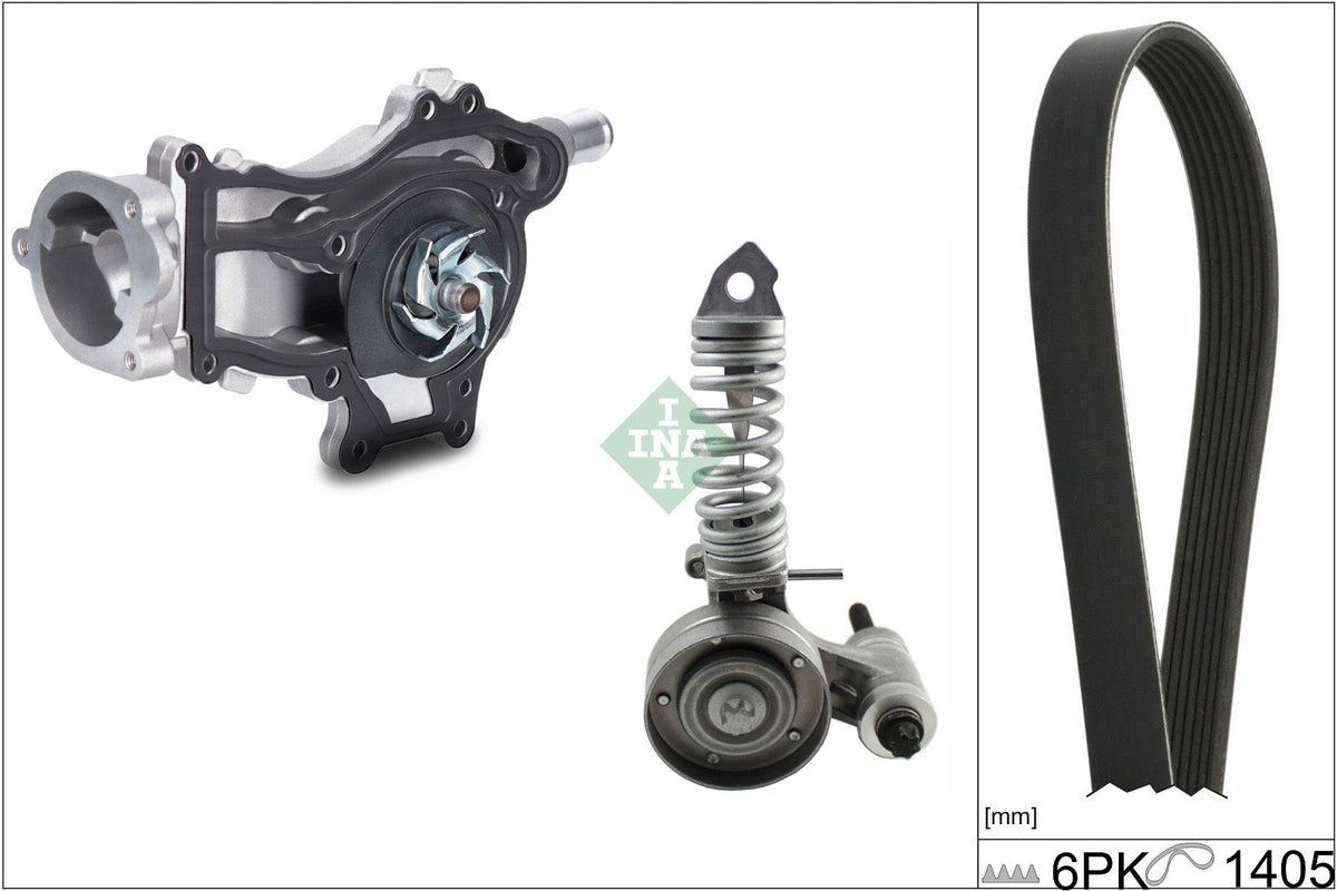 INA 529033630 V-Belt Set + Water Pump 10-16 Astra.J-Corsa.D.E + Ac 6Pk1405 — Water Pump & Thermostat