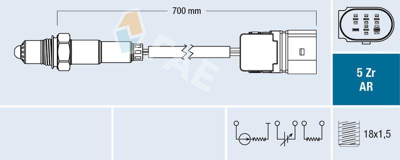 FAE 75014 Sensor Lambda N-46 E-87 / 90